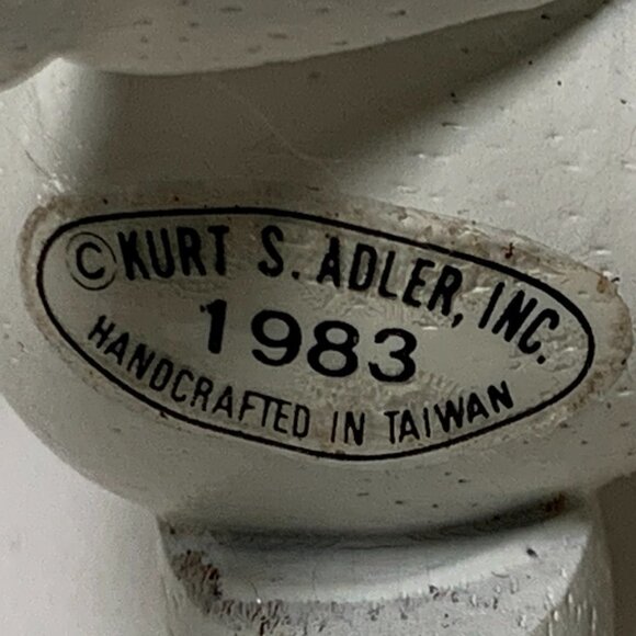 Vintage 1983 Kurt S Adler Inc. White Wooden Unicorn Christmas Ornament 108B - Picture 6 of 6